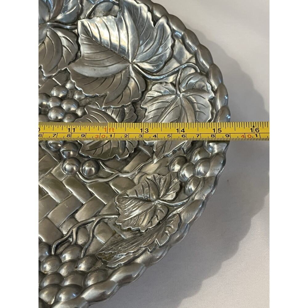 Lenox Oval Serving Silver Metal Tray - Picture 4 of 4